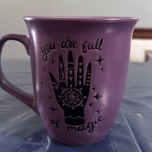 Purple Ceramic Mug with Inspirational Design